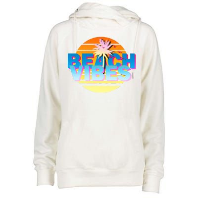 Beach Vibes Womens Funnel Neck Pullover Hood