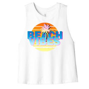 Beach Vibes Women's Racerback Cropped Tank