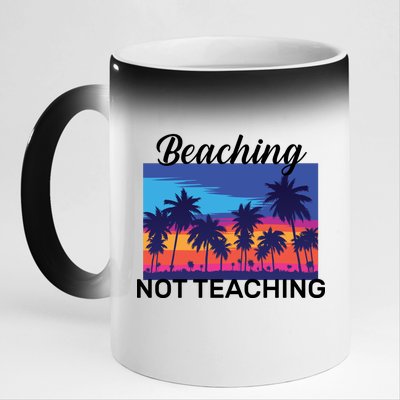 Beaching Not Teaching 11oz Black Color Changing Mug