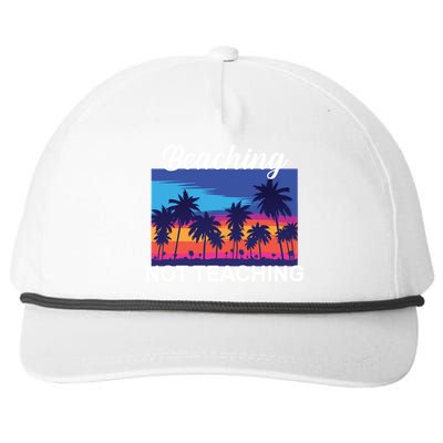 Beaching Not Teaching Snapback Five-Panel Rope Hat