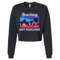 Beaching Not Teaching Cropped Pullover Crew