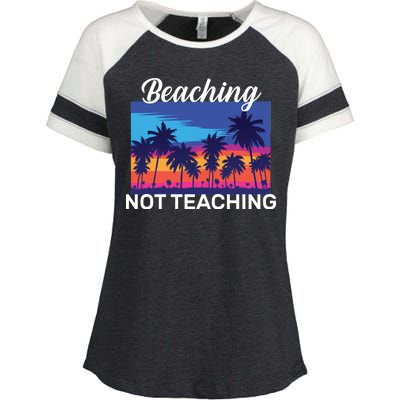 Beaching Not Teaching Enza Ladies Jersey Colorblock Tee