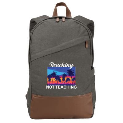 Beaching Not Teaching Cotton Canvas Backpack