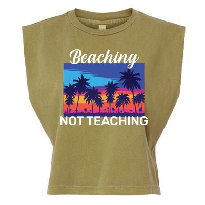 Beaching Not Teaching Garment-Dyed Women's Muscle Tee