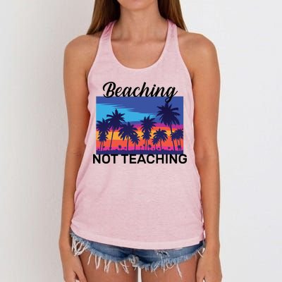 Beaching Not Teaching Women's Knotted Racerback Tank