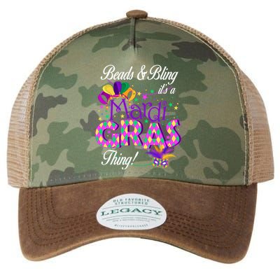Beads & Bling It's A Mardi Gras Thing Legacy Tie Dye Trucker Hat