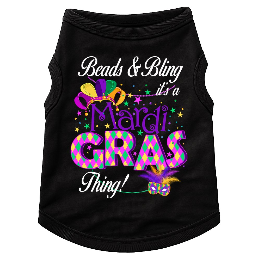 Beads & Bling It's A Mardi Gras Thing Doggie Tank