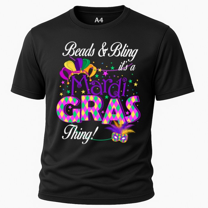 Beads & Bling It's A Mardi Gras Thing Cooling Performance Crew T-Shirt
