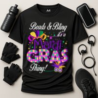 Beads & Bling It's A Mardi Gras Thing Cooling Performance Crew T-Shirt