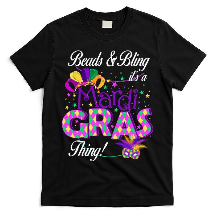 Beads & Bling It's A Mardi Gras Thing T-Shirt