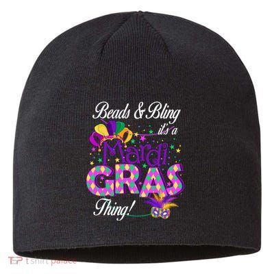 Beads & Bling It's A Mardi Gras Thing Sustainable Beanie