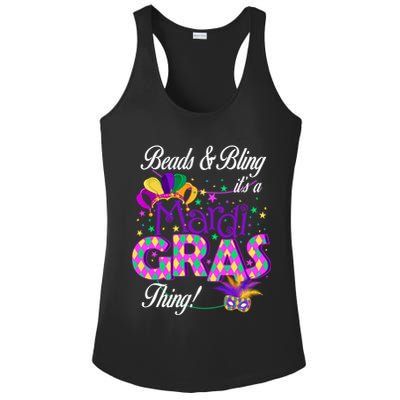 Beads & Bling It's A Mardi Gras Thing Ladies PosiCharge Competitor Racerback Tank
