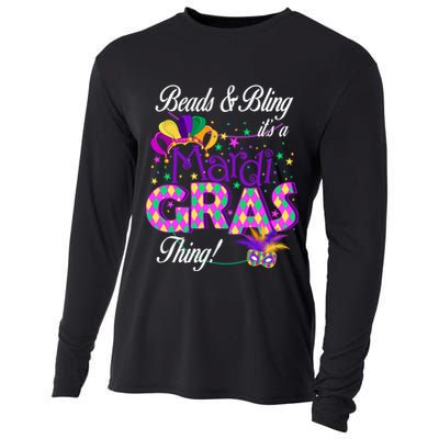 Beads & Bling It's A Mardi Gras Thing Cooling Performance Long Sleeve Crew