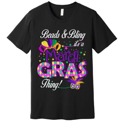 Beads & Bling It's A Mardi Gras Thing Premium T-Shirt