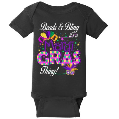 Beads & Bling It's A Mardi Gras Thing Baby Bodysuit
