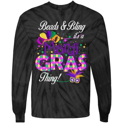 Beads & Bling It's A Mardi Gras Thing Tie-Dye Long Sleeve Shirt
