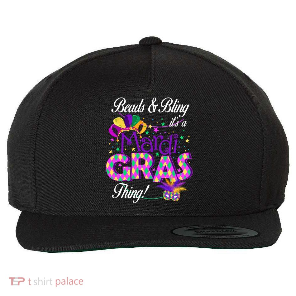 Beads & Bling It's A Mardi Gras Thing Wool Snapback Cap
