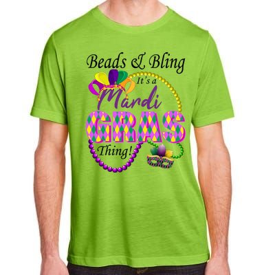 Beads and Bling it's a Mardi Gras Thing Adult ChromaSoft Performance T-Shirt