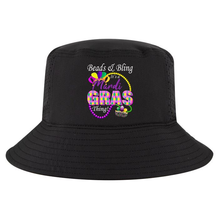 Beads and Bling it's a Mardi Gras Thing Cool Comfort Performance Bucket Hat