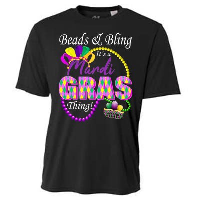 Beads and Bling it's a Mardi Gras Thing Cooling Performance Crew T-Shirt