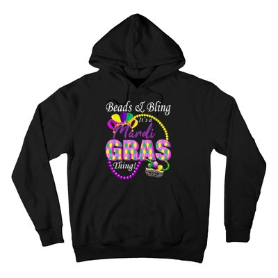 Beads and Bling it's a Mardi Gras Thing Hoodie