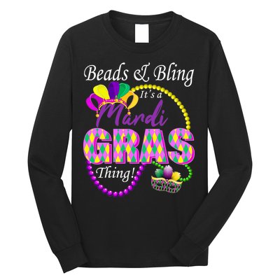 Beads and Bling it's a Mardi Gras Thing Long Sleeve Shirt