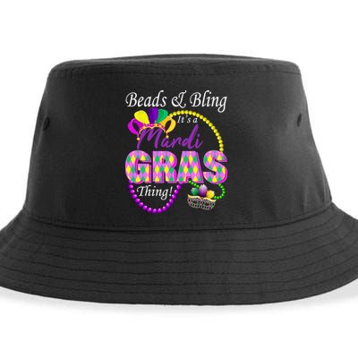 Beads and Bling it's a Mardi Gras Thing Sustainable Bucket Hat