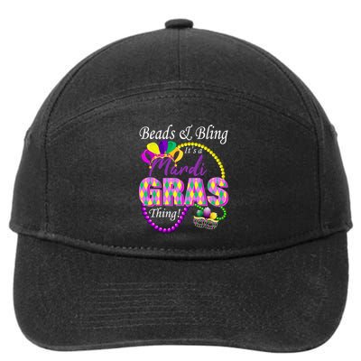 Beads and Bling it's a Mardi Gras Thing 7-Panel Snapback Hat