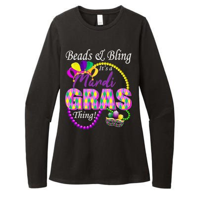 Beads and Bling it's a Mardi Gras Thing Womens CVC Long Sleeve Shirt