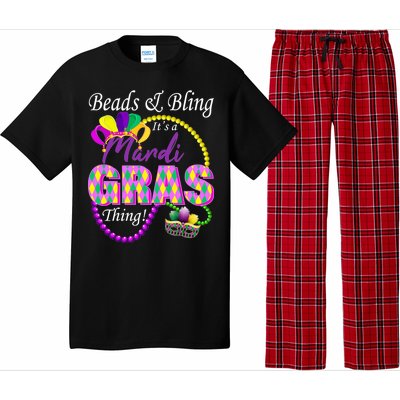 Beads and Bling it's a Mardi Gras Thing Pajama Set