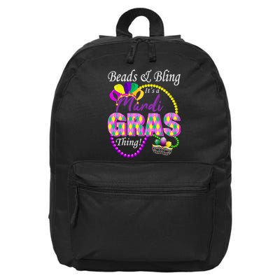 Beads and Bling it's a Mardi Gras Thing 16 in Basic Backpack