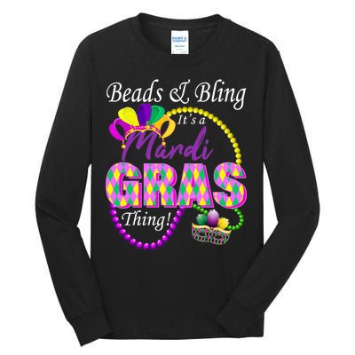 Beads and Bling it's a Mardi Gras Thing Tall Long Sleeve T-Shirt