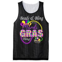 Beads and Bling it's a Mardi Gras Thing Mesh Reversible Basketball Jersey Tank