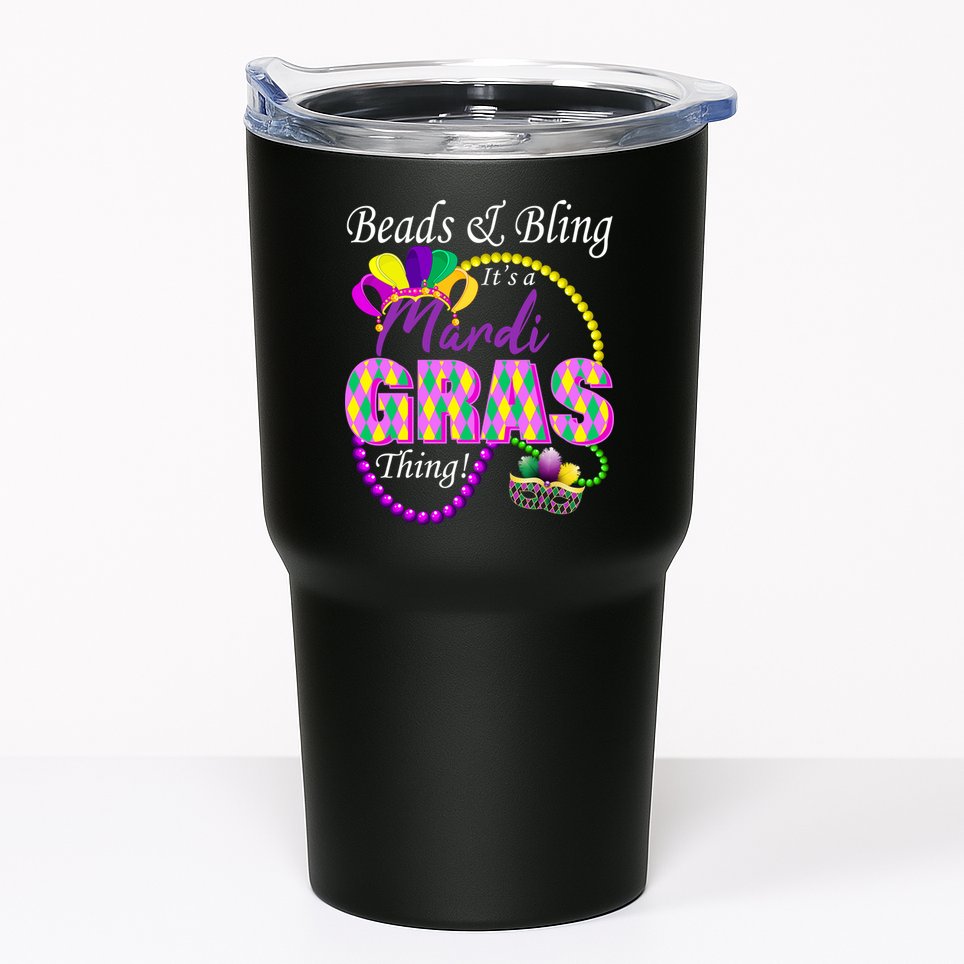 Beads and Bling it's a Mardi Gras Thing Tumbler