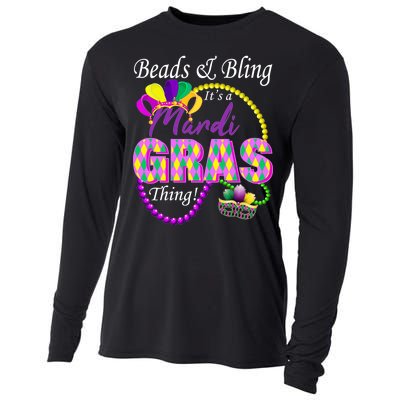 Beads and Bling it's a Mardi Gras Thing Cooling Performance Long Sleeve Crew