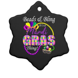 Beads and Bling it's a Mardi Gras Thing Ceramic Star Ornament