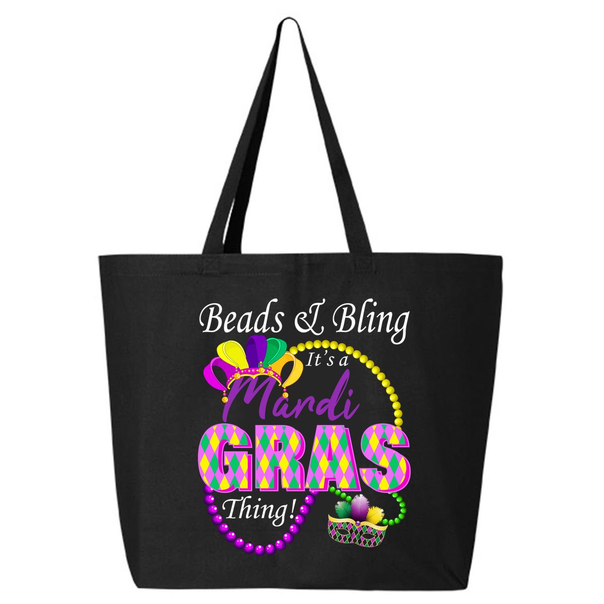 Beads and Bling it's a Mardi Gras Thing 25L Jumbo Tote