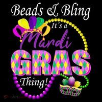 Beads and Bling it's a Mardi Gras Thing Baby Bodysuit