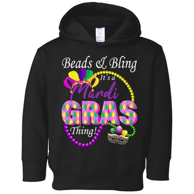 Beads and Bling it's a Mardi Gras Thing Toddler Hoodie