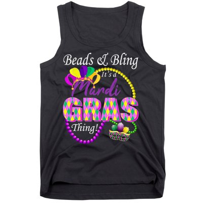 Beads and Bling it's a Mardi Gras Thing Tank Top