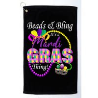 Beads and Bling it's a Mardi Gras Thing Golf Towel