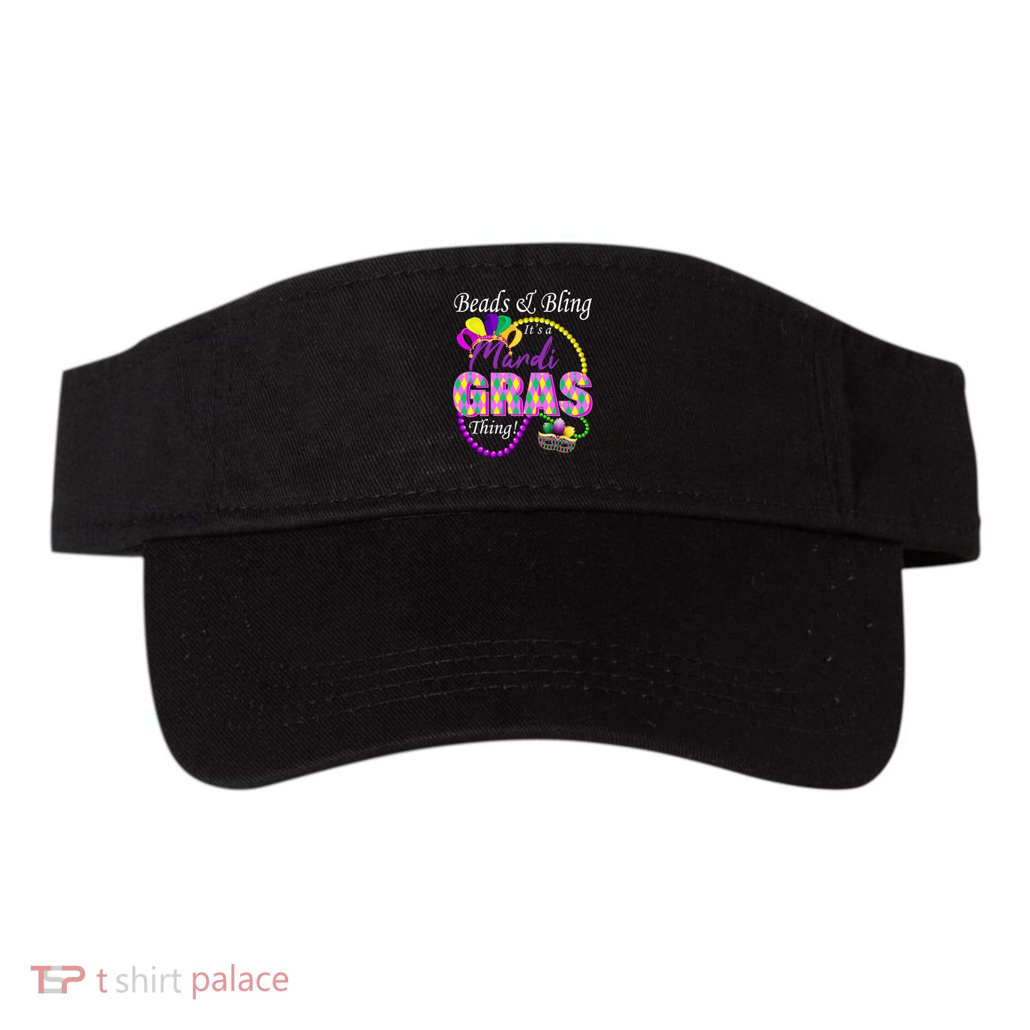 Beads and Bling it's a Mardi Gras Thing Visor