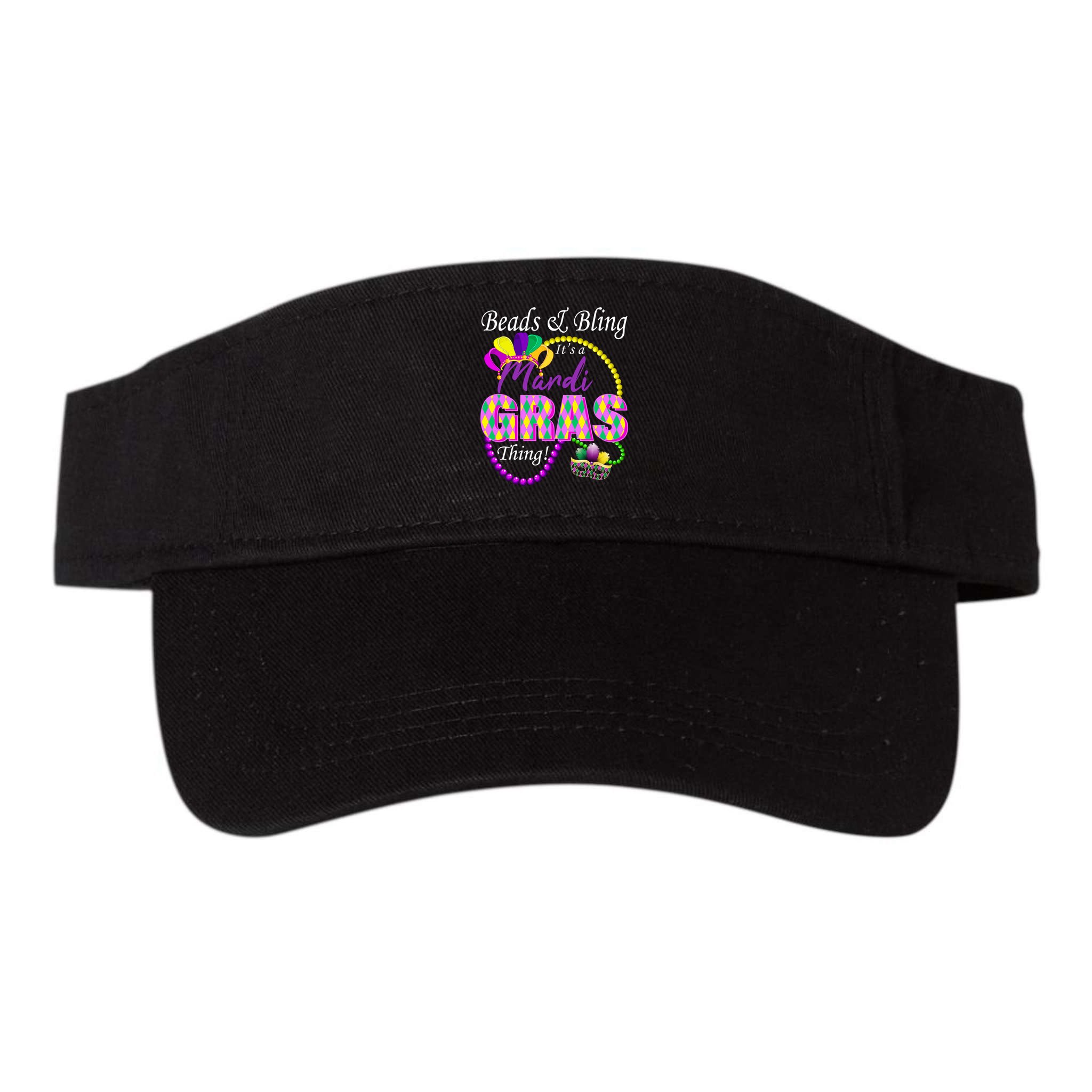 Beads and Bling it's a Mardi Gras Thing Visor