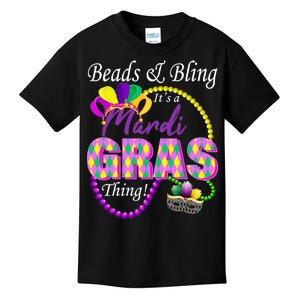 Beads and Bling it's a Mardi Gras Thing Kids T-Shirt