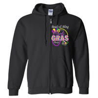 Beads and Bling it's a Mardi Gras Thing Full Zip Hoodie