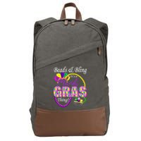 Beads and Bling it's a Mardi Gras Thing Cotton Canvas Backpack