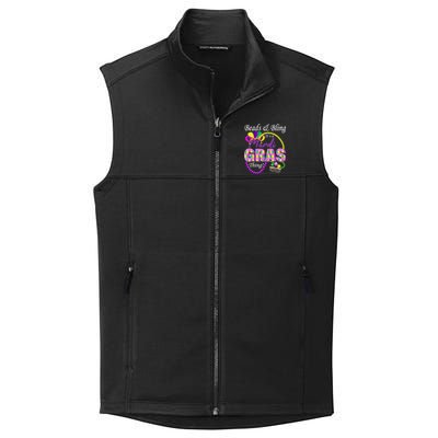 Beads and Bling it's a Mardi Gras Thing Collective Smooth Fleece Vest