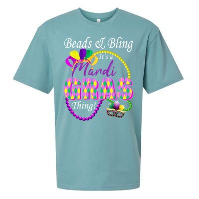 Beads and Bling it's a Mardi Gras Thing Sueded Cloud Jersey T-Shirt