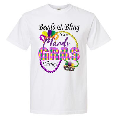 Beads and Bling it's a Mardi Gras Thing Garment-Dyed Heavyweight T-Shirt