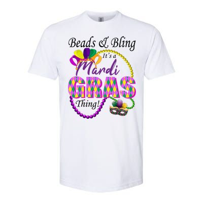 Beads and Bling it's a Mardi Gras Thing Softstyle CVC T-Shirt